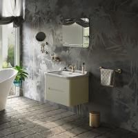 Kerasan Waldorf Раковина керамическая 80х55см, c 1 отверстием под смеситель, белая, цвет заглушки - хром