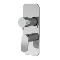 Смеситель для душа, Fima Carlo Frattini, Flo', тип открывания воды-однорычажный, монтаж-настенный встраиваемый, с переключателем на 2/3 источника, внутренняя часть-необходимо заказать, цвет-хром