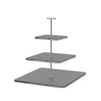 ADJ Сервировочная стойка, 30x30xH35 см.,ручка "Т", цвет: серый, фурнитура хром