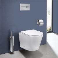 подвесные унитазы Vincea Унитаз подвесной Piatti VT1-11S, цвет белый, ультратонкое soft-close сиденье,