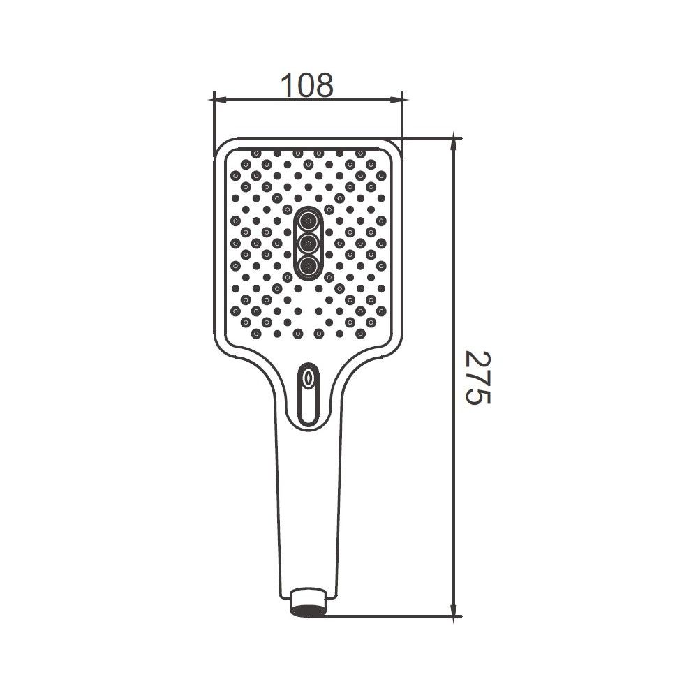 Душевая лейка BELZ BS02-3, оружейная сталь