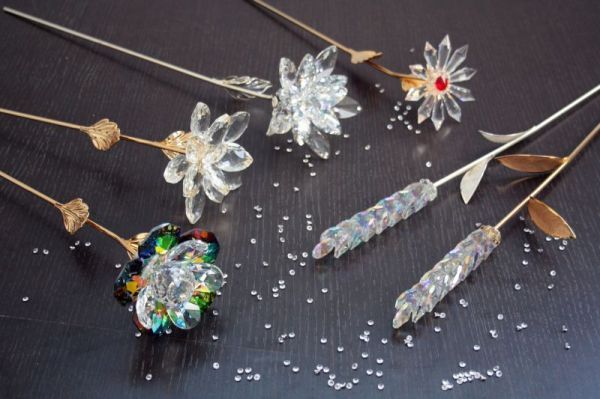 CTF, стебель колоса на серебряном стержне, длина 60 см, цвет серебро