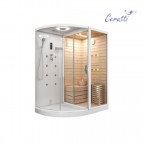 Сауна  LUGANO-R White комбинированная 2в1 Cerutti SPA 1800x1100x2231 Сауна  LUGANO-R White комбинированная 2в1 Cerutti SPA 1800x1100x2231