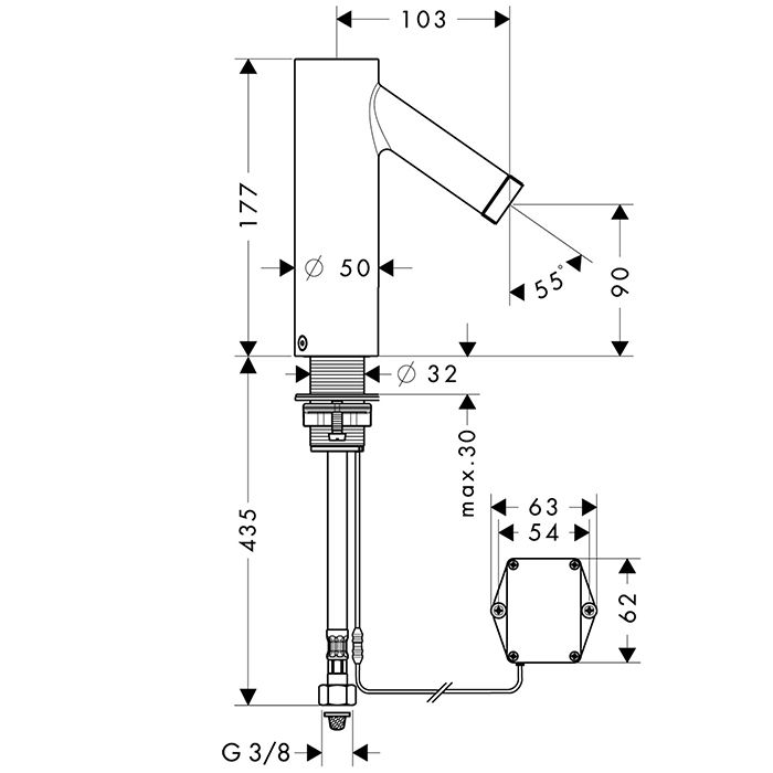 AX Starck Cмеситель для раковины , цвет шлифованное золото AX Starck Cмеситель для раковины , цвет шлифованное золото