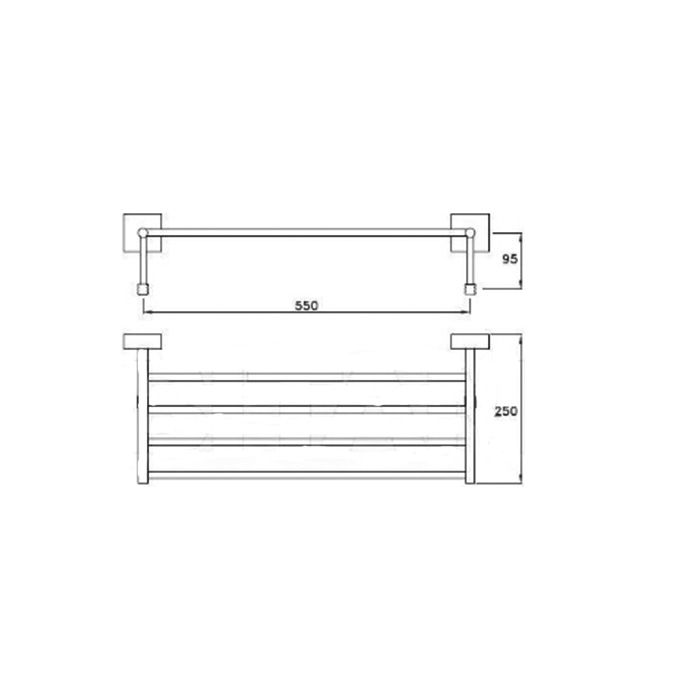 Stella Casanova Полочка стеклянная под зеркало  1066 цвет: хром