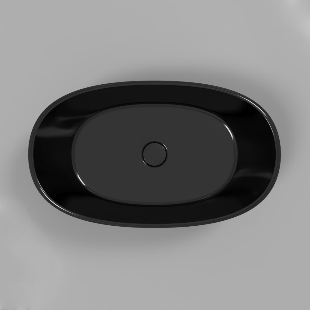 Умывальник WHITECROSS Amazon 60x35 (черный глянец) иск. Камень