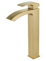 Смеситель для раковины высокий WONZON & WOGHAND FIT, Брашированное золото (WW-88239009-BG)