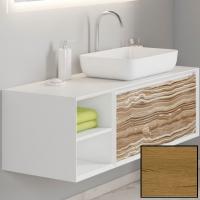 Тумба под раковину SanVit Стайл 120 R kstyle120 с фактурой под дерево подвесная Акация светлая