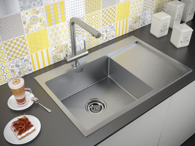 Кухонная мойка Paulmark Elde 78 PM807851-BSL Брашированная сталь