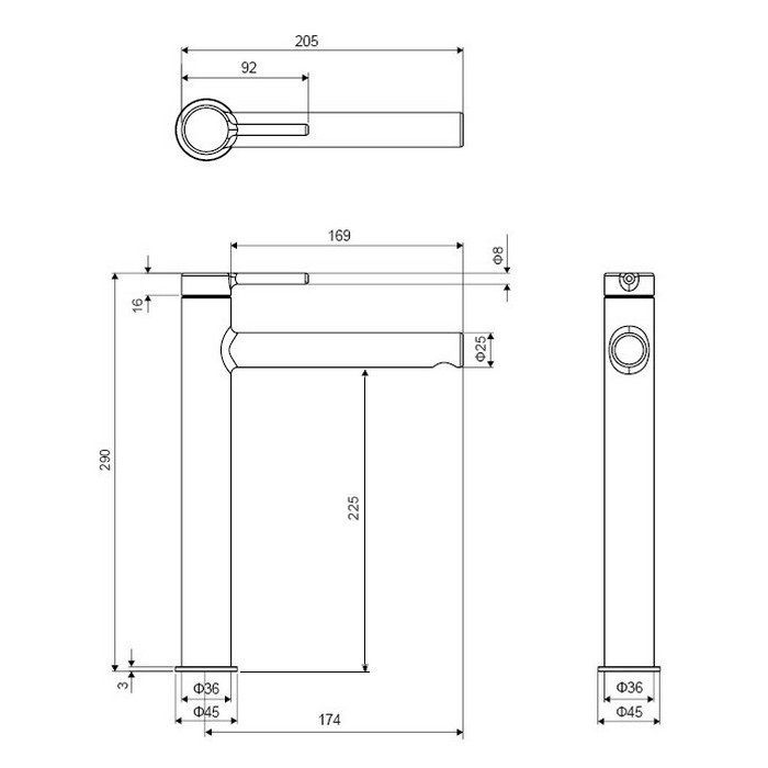 Смеситель для умывальника EXCELLENT Pi AREX.1202WH (белый мат)