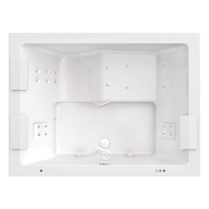 Гидромассажная ванна, Jacuzzi, Sharp Extra, ширина, мм-2000, глубина, мм-1500, высота, мм-650, тип установки-пристенный, угловой, встроенный, в нише, форма-прямоугольная, гидромассаж-Rainbow + Clean System: 3 форсунки TargetPro, 18 форсунок Twir, 4 форсун