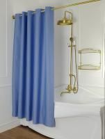 MIGLIORE Шторка L180xH200 см. для душа/ванны, текстиль, узор АР-ДЕКО, цвет голубой