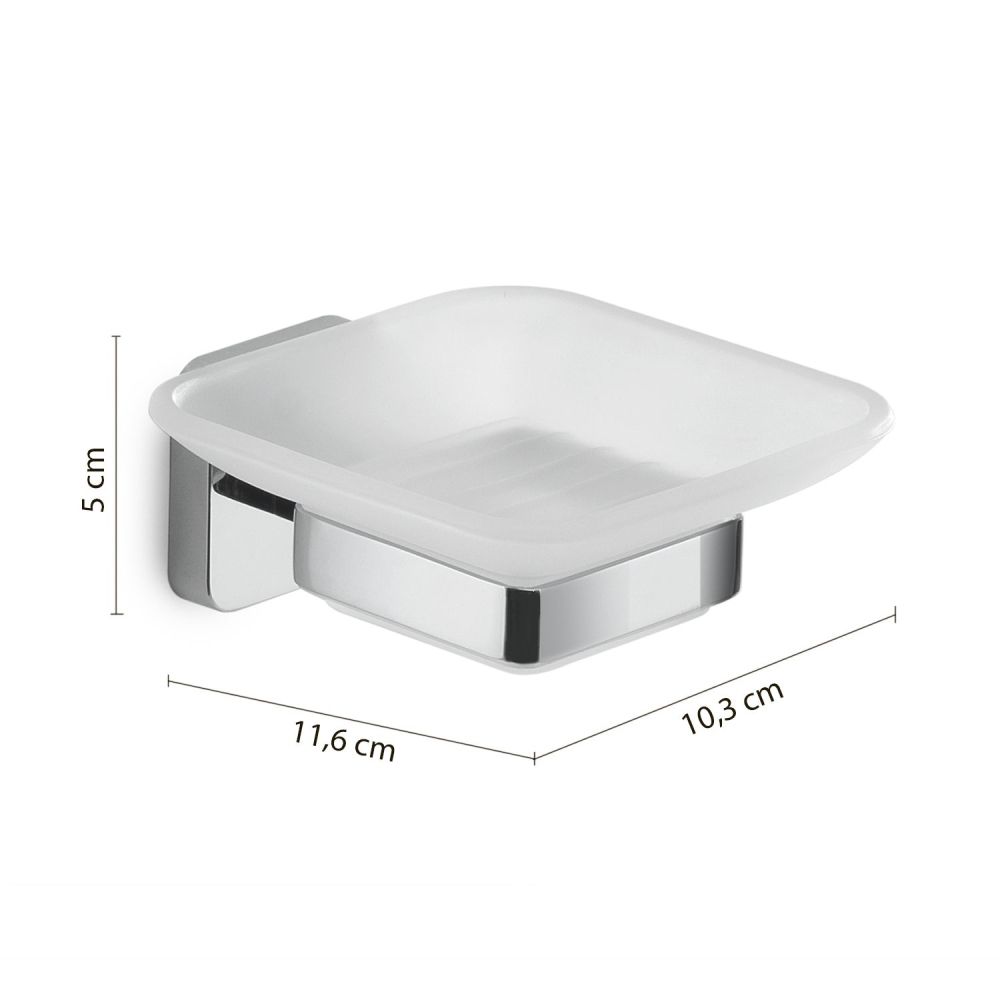 Gedy Tonga, настенная стеклянная мыльница, цвет хром, артикул TO11(13)