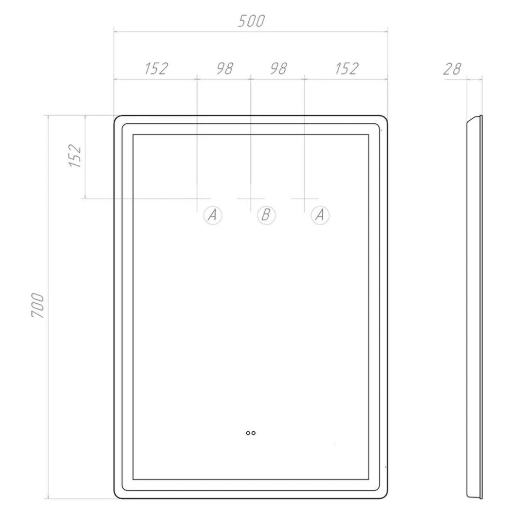 Зеркало VIGO Geometry Classic 500, артикул 070