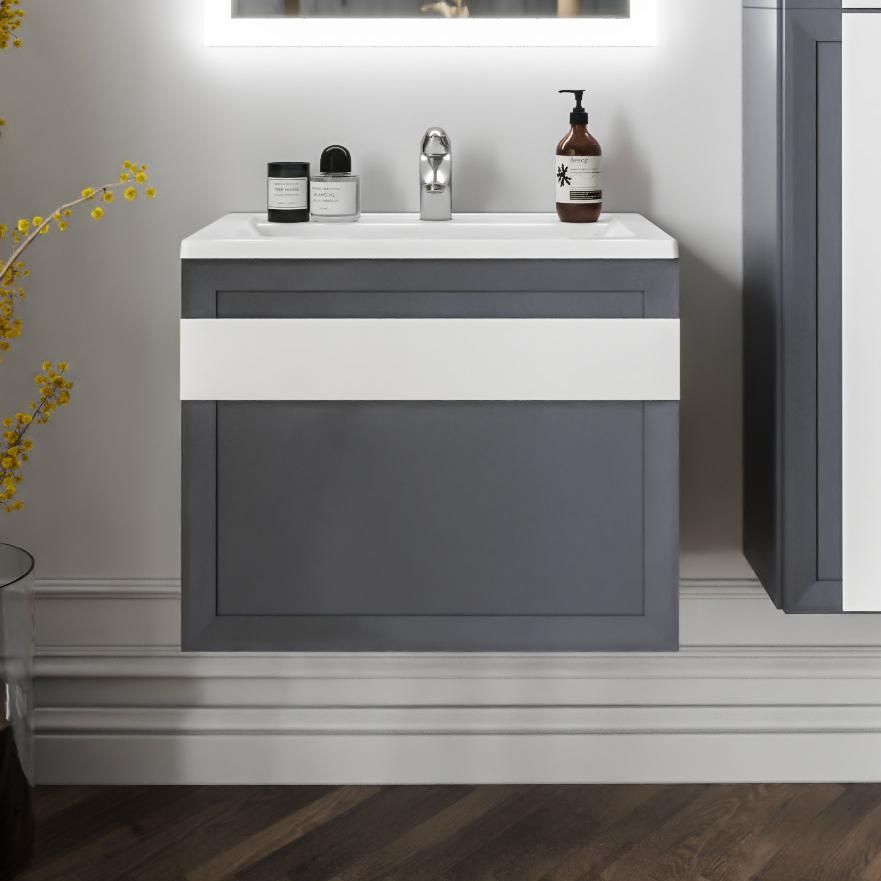 Тумба под раковину подвесная Бриклаер БЕРЛИН оникс серый, 70 см, артикул 4627125416149