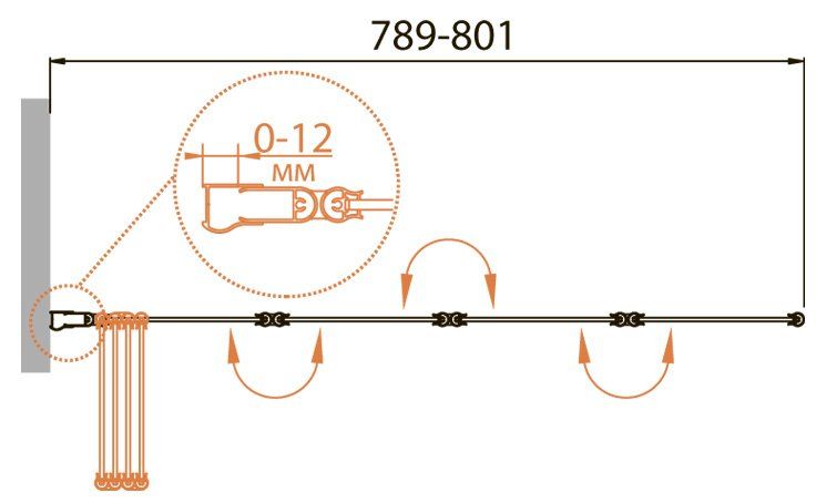 Шторка на ванну CEZARES RELAX-V-4