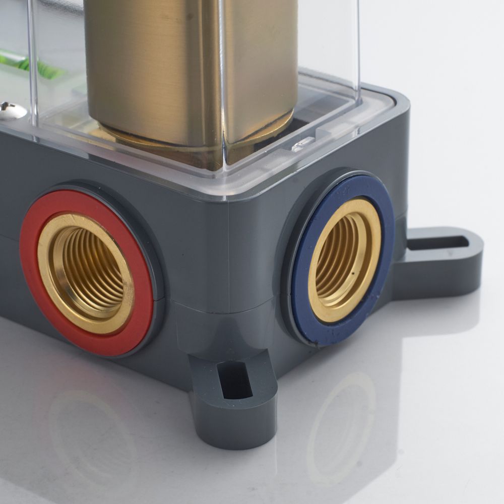 Смеситель для раковины встраиваемый Shevanik S9941G, золотой сатин