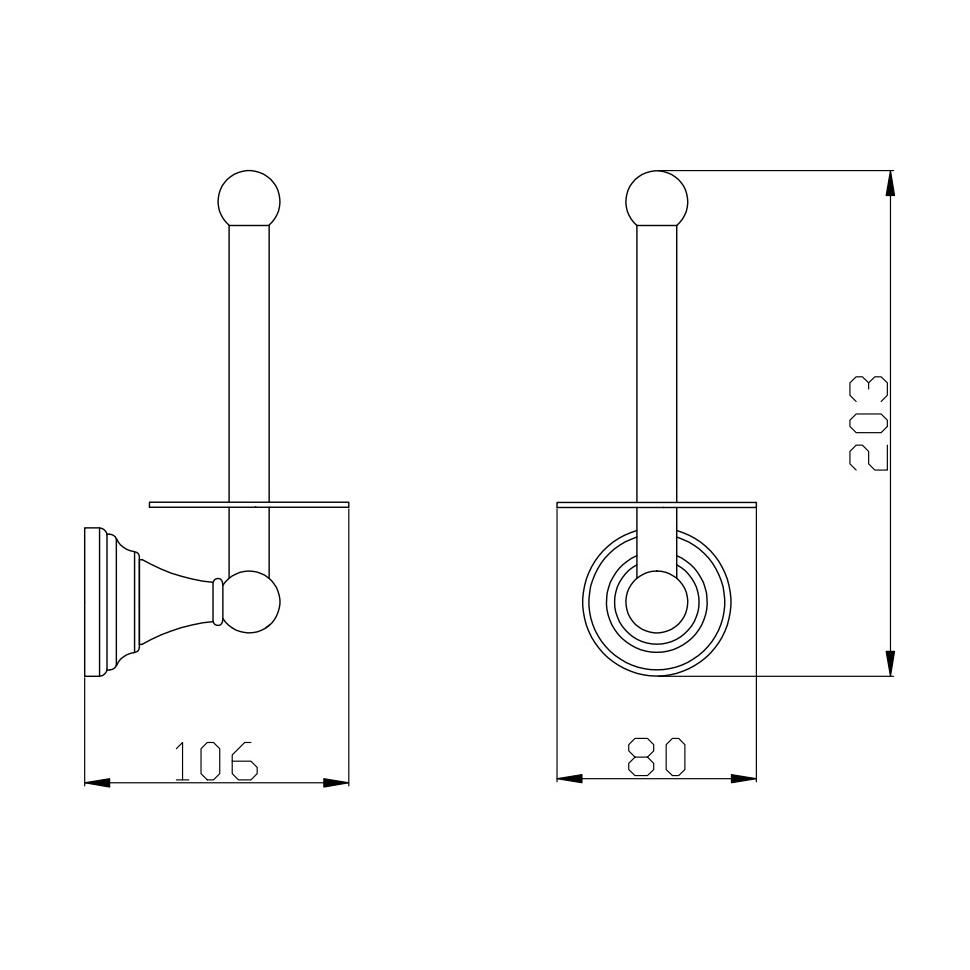 Держатель для туалетной бумаги Rav Slezak MORAVA MKA0402B, белый, артикул MKA0402B