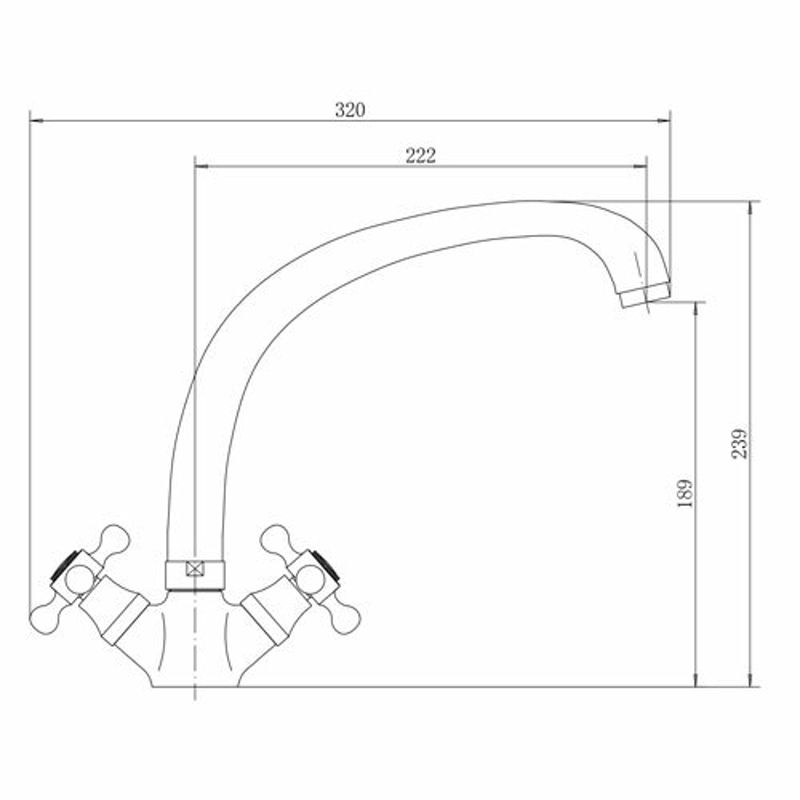 Смеситель для кухни FASHUN A4219, хром
