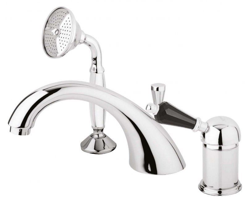 Смеситель на борт ванны с выдвижным душем и переключателем CEZARES VINTAGE-BVDM-Sw