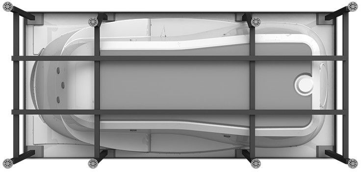 Акриловая ванна Radomir Парма-дона 180x85 R 1-01-0-2-1-035 Белая без гидромассажа