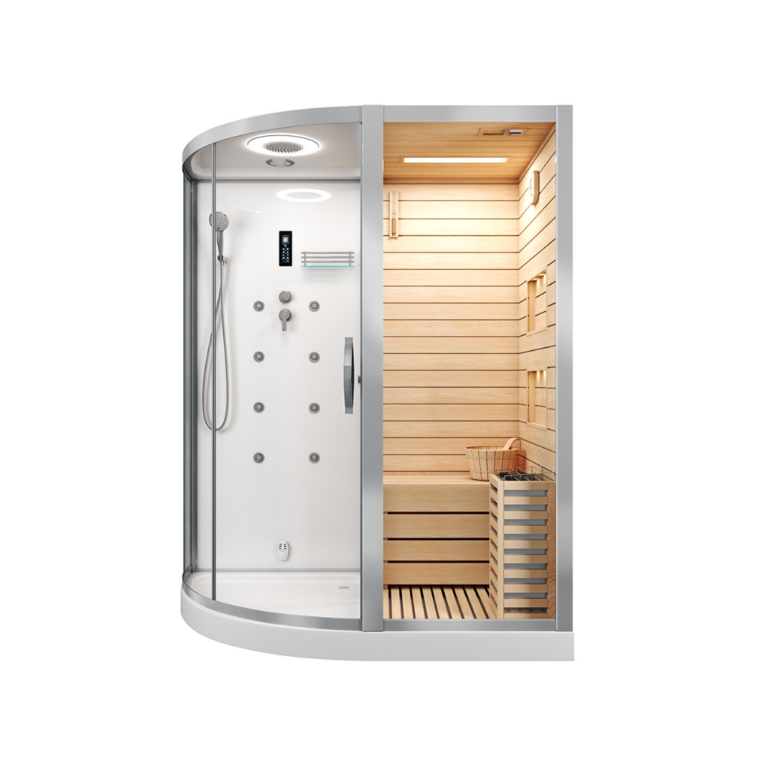 Сауна  LUGANO-R White комбинированная 2в1 Cerutti SPA 1800x1100x2231 Сауна  LUGANO-R White комбинированная 2в1 Cerutti SPA 1800x1100x2231