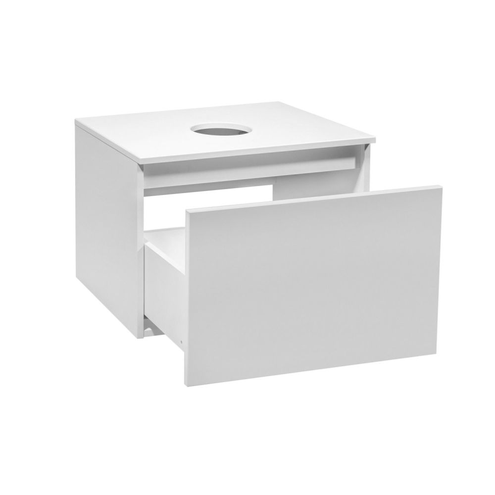 Тумба Runo Бари 60 белая под накладной умывальник (00-00001473), артикул 00-00001473