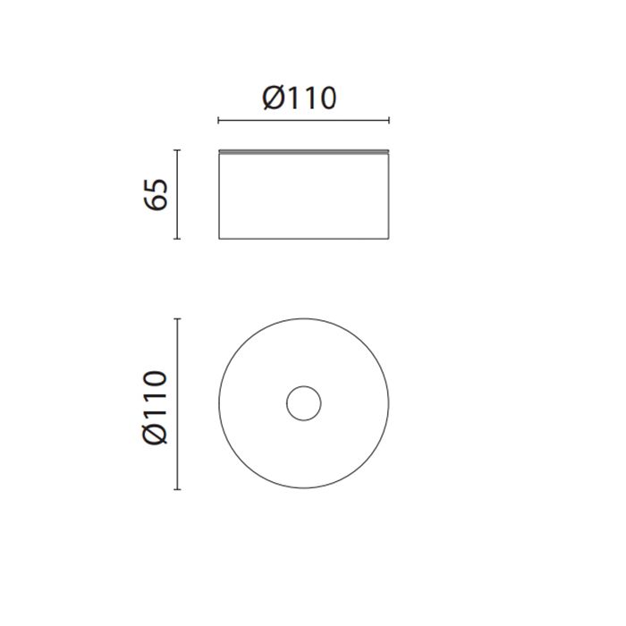 OASIS DEFILE Контейнер Ø110х65 мм., настольный, гладкий, цвет золото