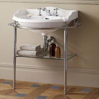 Devon Boston Консоль (81х88х50)с полотенцедержателями и стеклянной полочкой под раковину oxford, хром