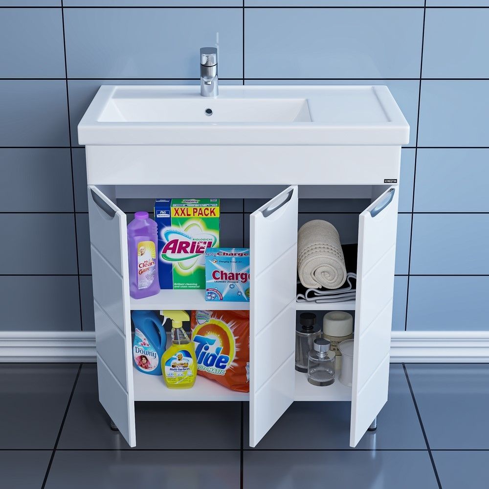 Тумба под раковину СаНта Родос 80 П 206019, напольная (ум.Фостер80П)