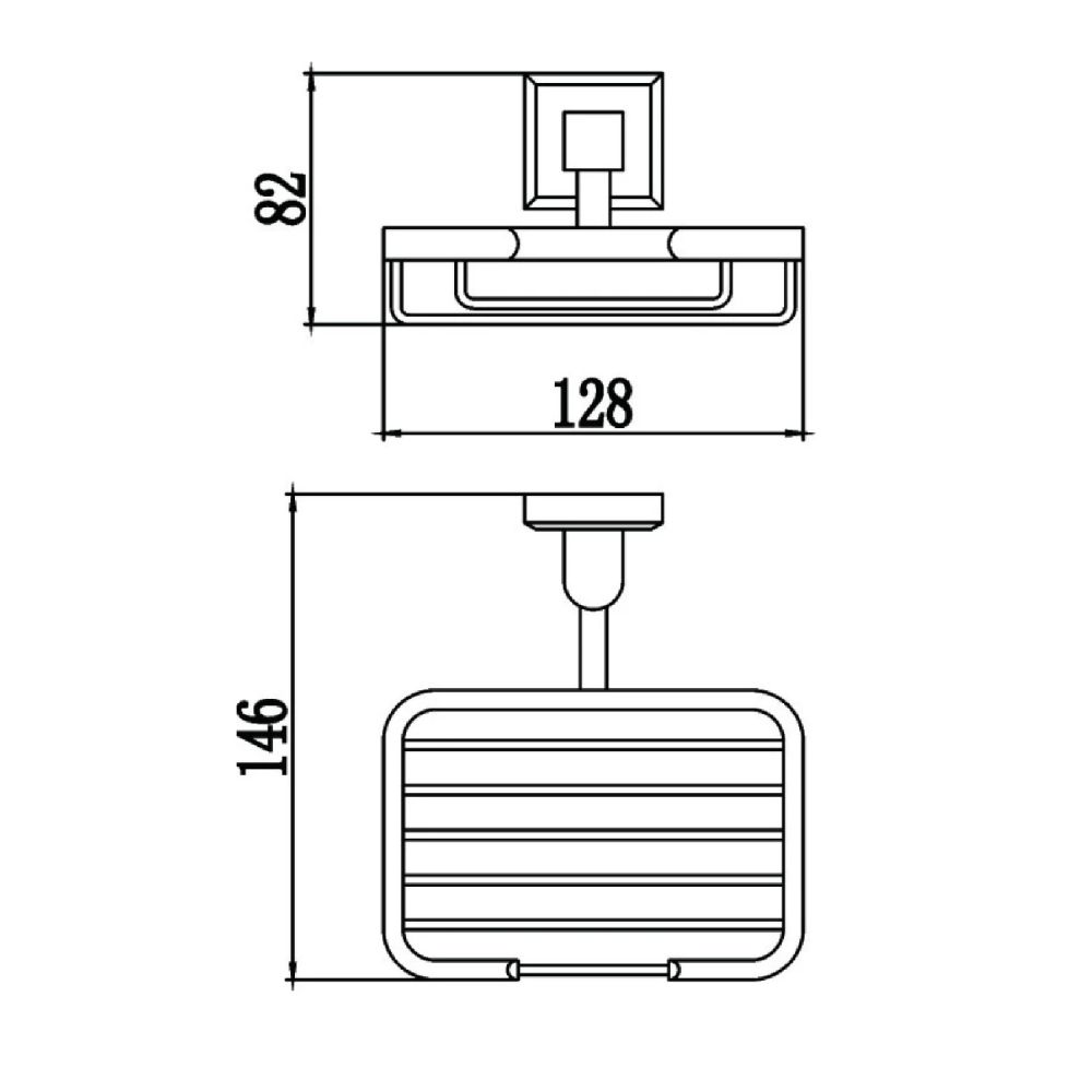 Мыльница Savol S-009532, хром, артикул S-009532