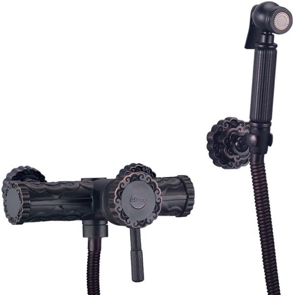 Гигиенический душ со смесителем Lemark Jasmine LM6618ORB Черная бронза