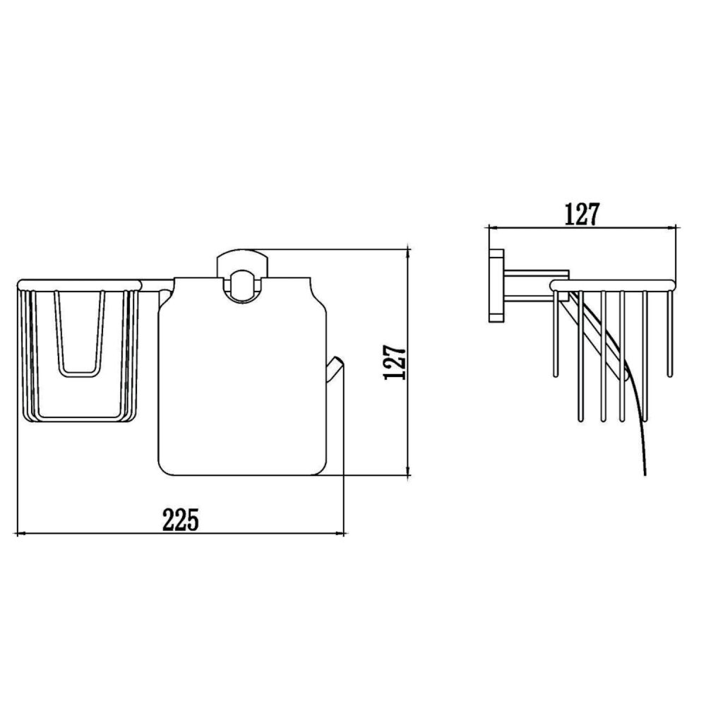 Держатель для туалетной бумаги и освежителя Savol S-R09951, хром, артикул S-R09951