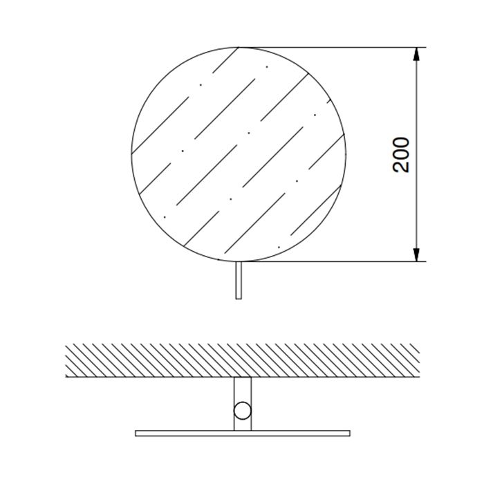Fantini Young Зеркло косметическое настенное круглое 20 см, отделка матовая натуральная сталь