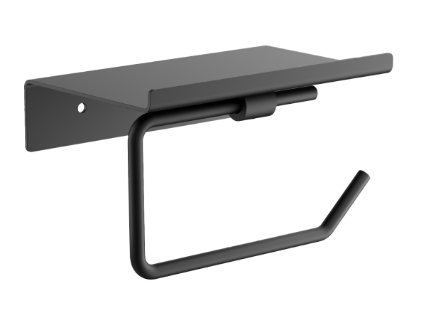 Держатель для туалетной бумаги с полкой BELZ B9001-7, черный