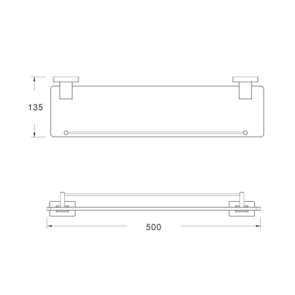 Полка стеклянная Shevanik SG5619C, белый