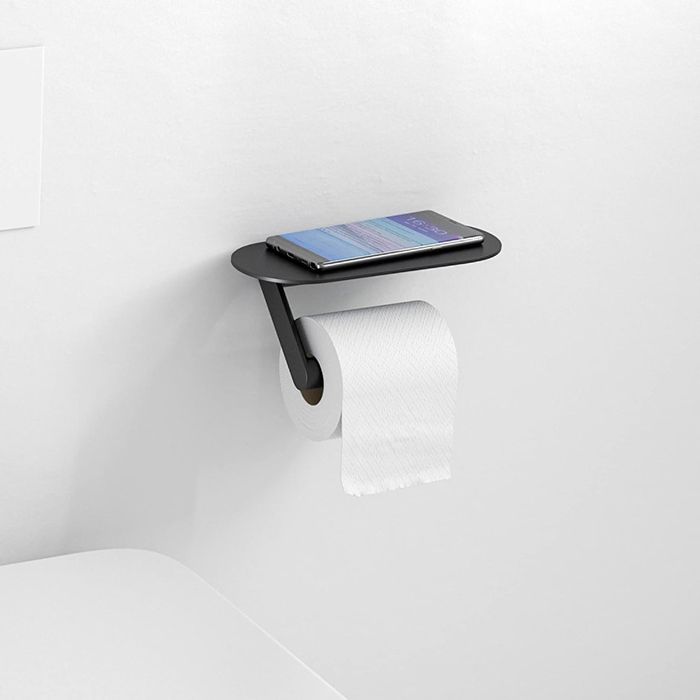Бумагодержатель, Hansgrohe, WallStoris, без крышки, с полкой, ширина, мм-230, глубина, мм-100, высота, мм-97, тип установки-настенный, материал-пластик, цвет-черный матовый Бумагодержатель, Hansgrohe, WallStoris, без крышки, с полкой, ширина, мм-230, глубина, мм-100, высота, мм-97, тип установки-настенный, материал-пластик, цвет-черный матовый