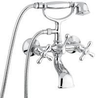 Смеситель Deco Classic с ручным душем для ванной, цвет белый-золото Смеситель Deco Classic с ручным душем для ванной, цвет белый-золото