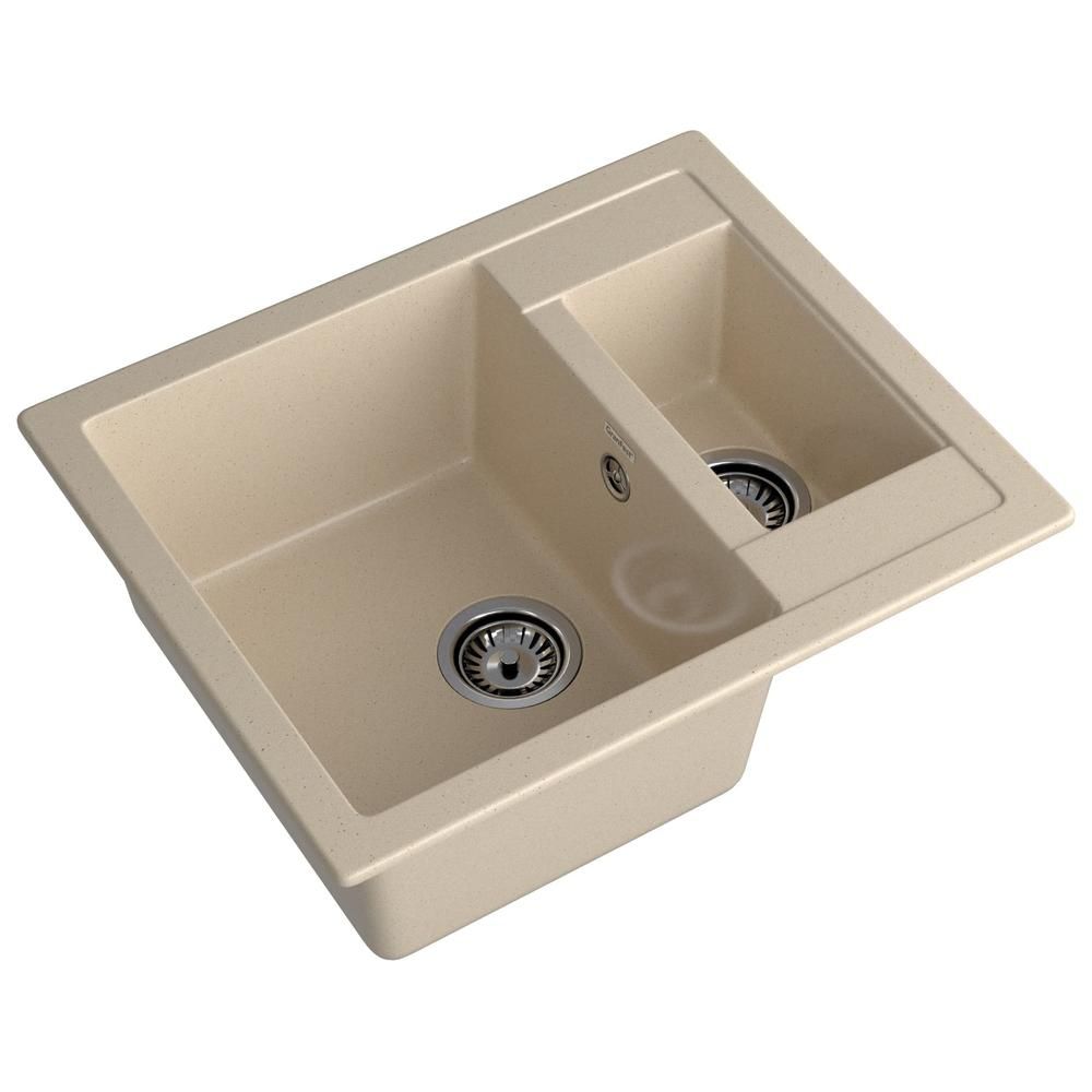 Кухонная мойка GranFest QUADRO 610K, кашемир, артикул Q-610K кашемир