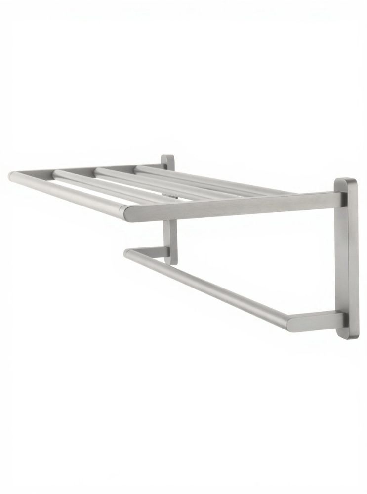 Полотенцедержатель с полкой WONZON & WOGHAND GRAFFITY, Брашированный никель (WW-9381-BN)