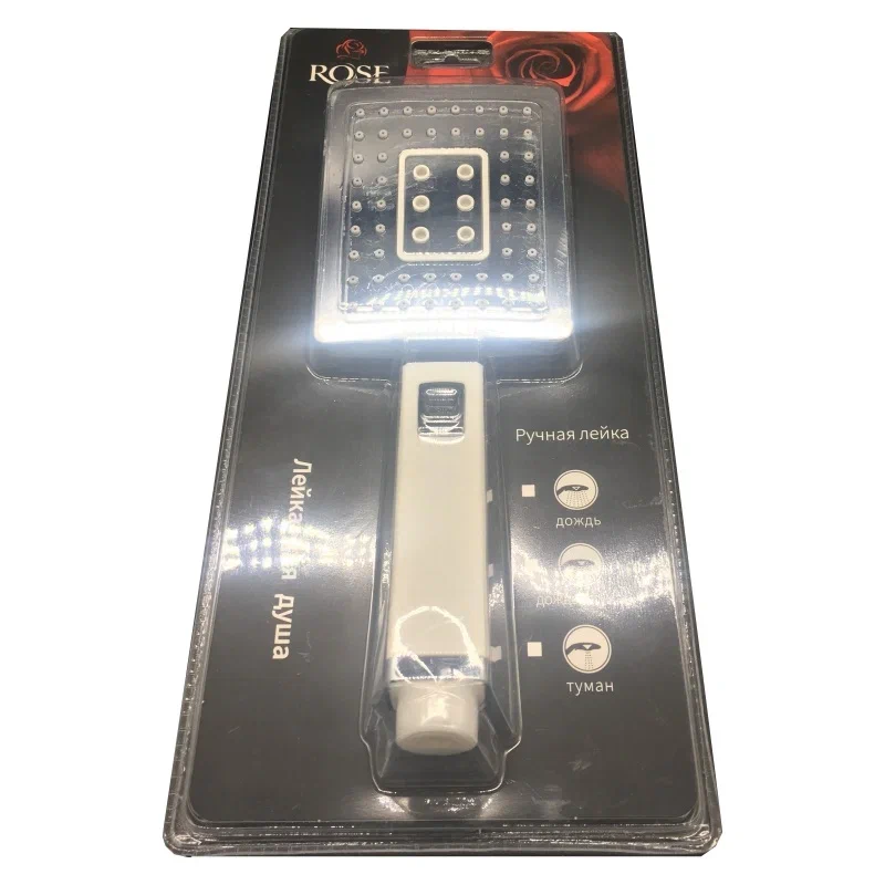 Лейка для душа Rose RH37-1, белый/хром