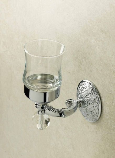 Stil Haus Noto Light, настенный стакан со стеклом Murano, цвет хром