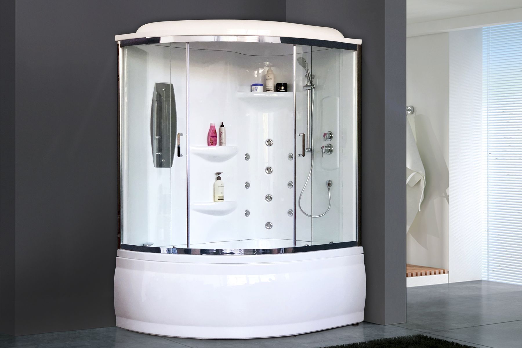 Душевая кабина Royal Bath RB 150ALP-T-CH (прозрачное) правая Душевая кабина Royal Bath RB 150ALP-T-CH (прозрачное) правая