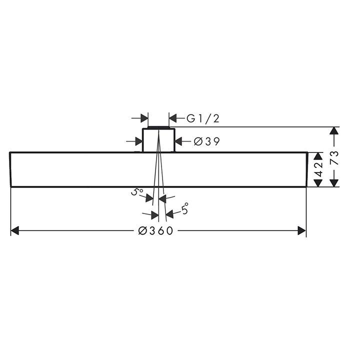 Верхний душ, Hansgrohe, Rainfinity, ширина, мм-360, глубина, мм-360, форма-круглая, количество режимов-1, тип струи-PowderRain, держатель-необходимо заказать, цвет-черный матовый, цвет поверхности душевого диска-графит Верхний душ, Hansgrohe, Rainfinity, ширина, мм-360, глубина, мм-360, форма-круглая, количество режимов-1, тип струи-PowderRain, держатель-необходимо заказать, цвет-черный матовый, цвет поверхности душевого диска-графит