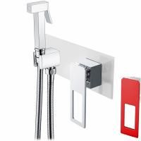 Гигиенический душ со смесителем Boheme Q 147-WR Белый Красный