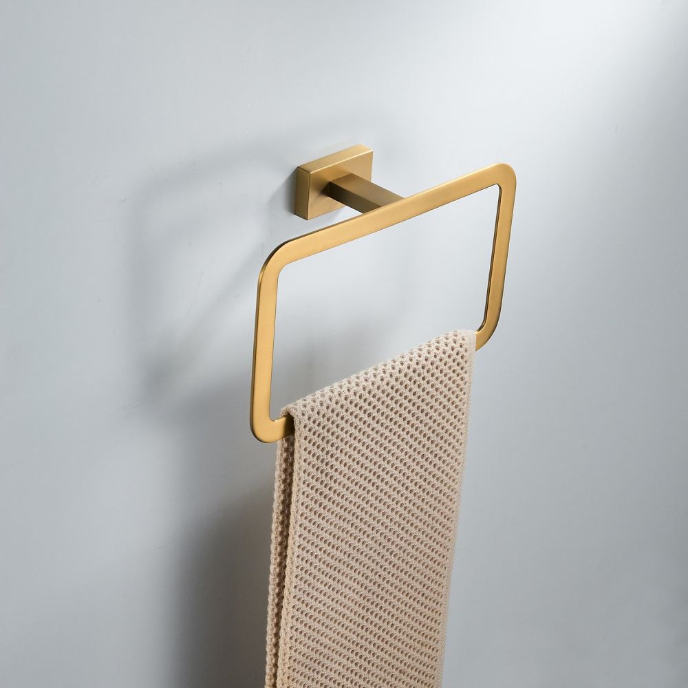 Кольцо для полотенец Shevanik SG5606G, золотой сатин