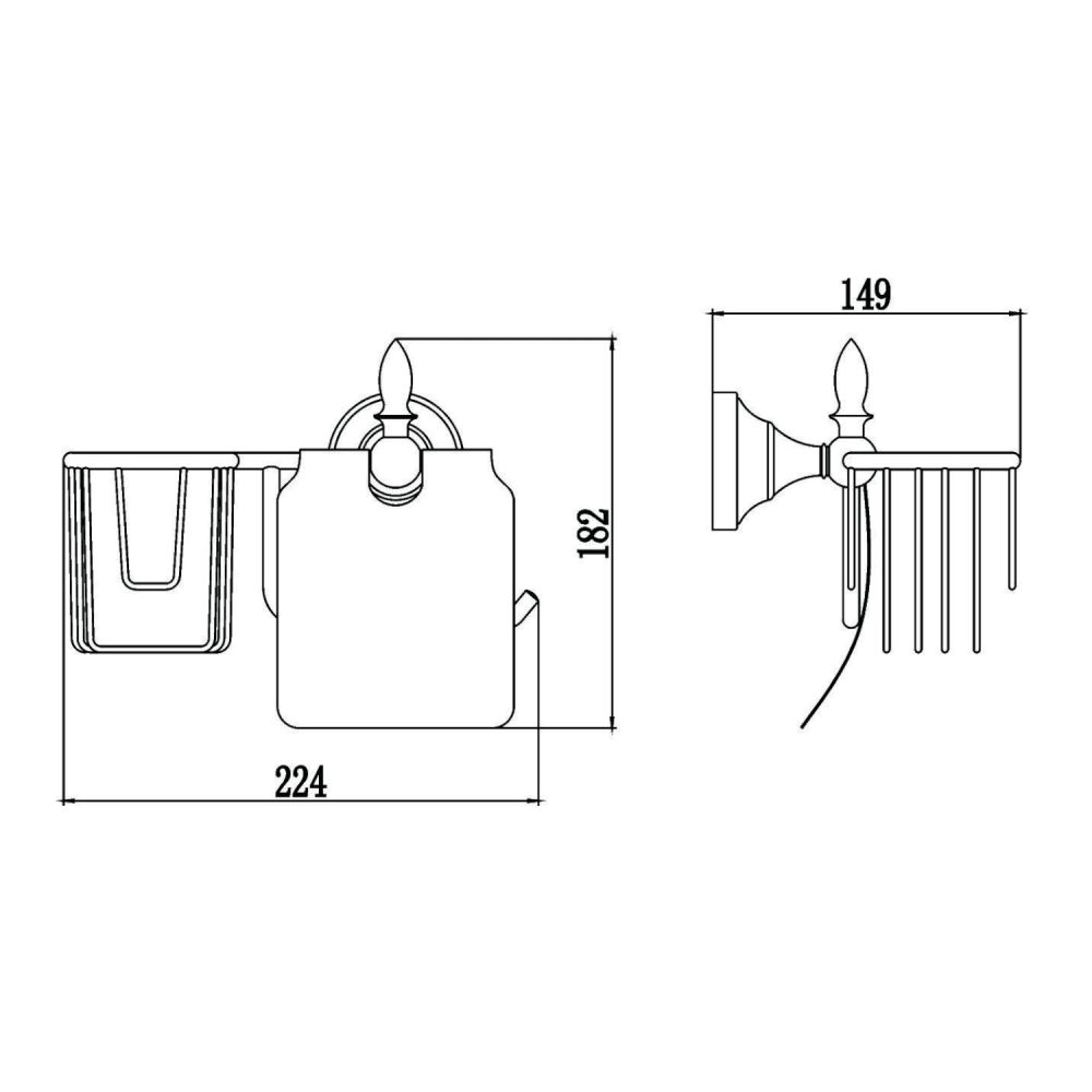 Держатель для туалетной бумаги и освежителя Savol S-L06851A, хром, артикул S-L06851A