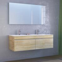 Тумба под раковину Raval Twins 140 подвесная Дуб сонома