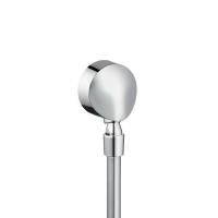 Шланговое подсоединение, Hansgrohe, Fixfit, стандарт подвода воды-1/2", с клапаном обратного тока и шарнирным соединением E, цвет-хром Шланговое подсоединение, Hansgrohe, Fixfit, стандарт подвода воды-1/2", с клапаном обратного тока и шарнирным соединением E, цвет-хром