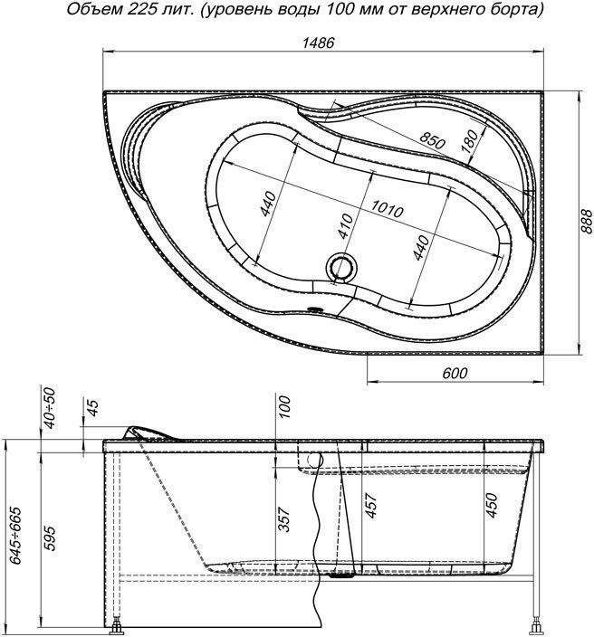 Фронтальный экран Aquanet Graciosa 150 R Фронтальный экран Aquanet Graciosa 150 R